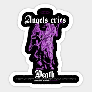 ANGELS CRIES DEATH PURPLE Sticker